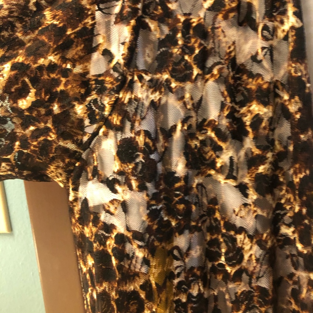 Sheer cheetah  print duster
